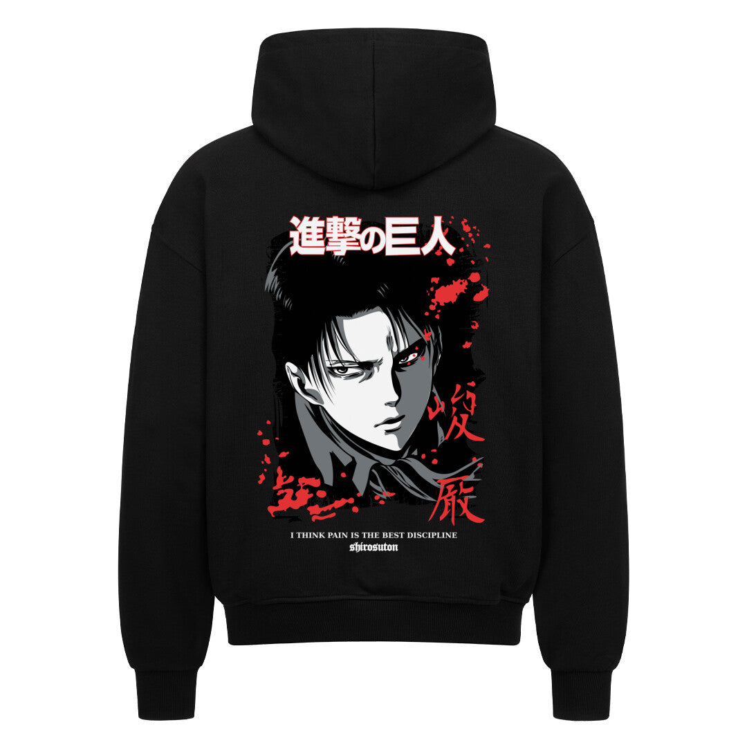 Attack on Titan Levi Zip Hoodie im Oversized-Stil – Hochwertiges Anime Merchandise für Streetwear Fans und aot Liebhaber