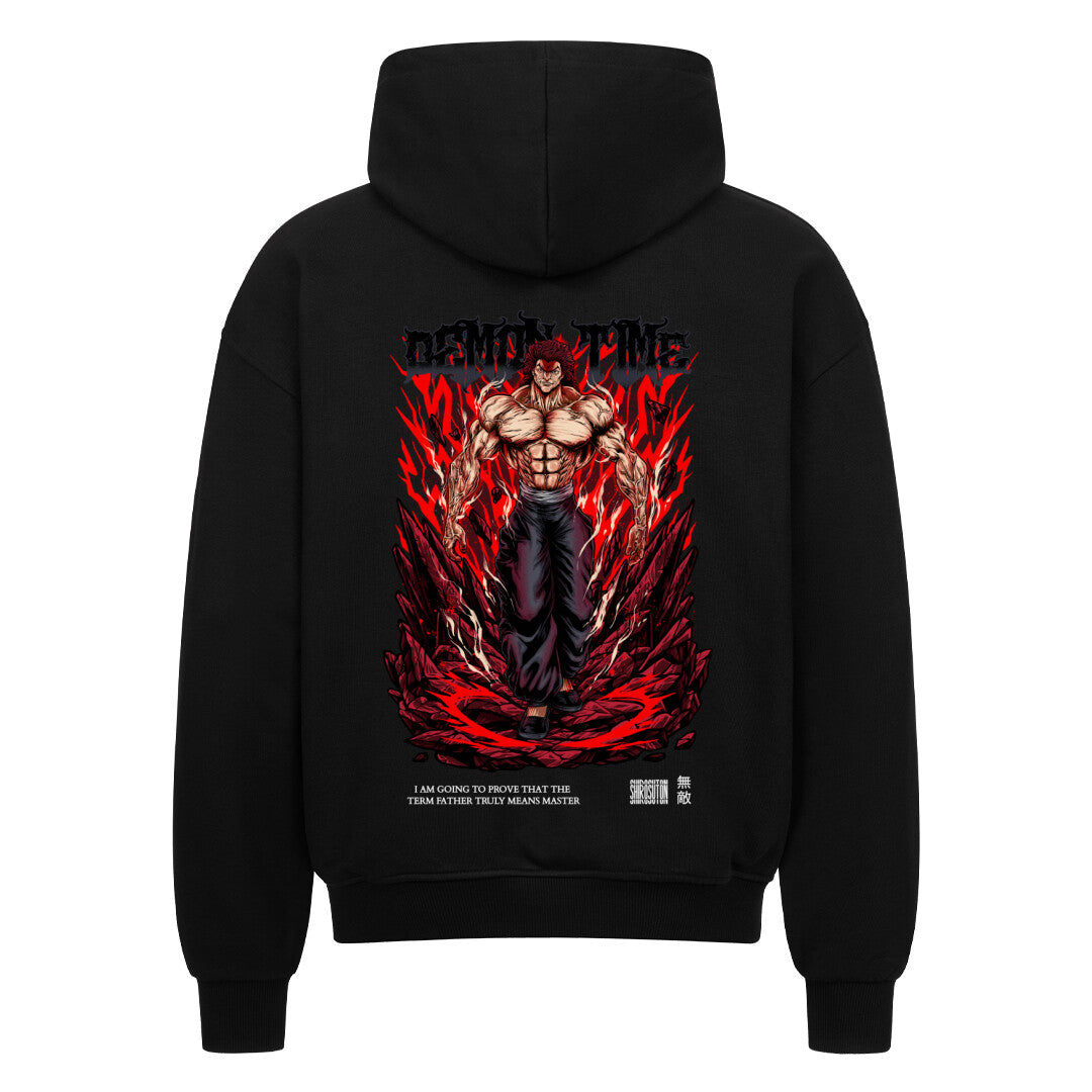 Baki Yujiro Zip Hoodie im Oversized-Stil – Hochwertiges Anime Merchandise für Streetwear Fans und Baki Liebhaber