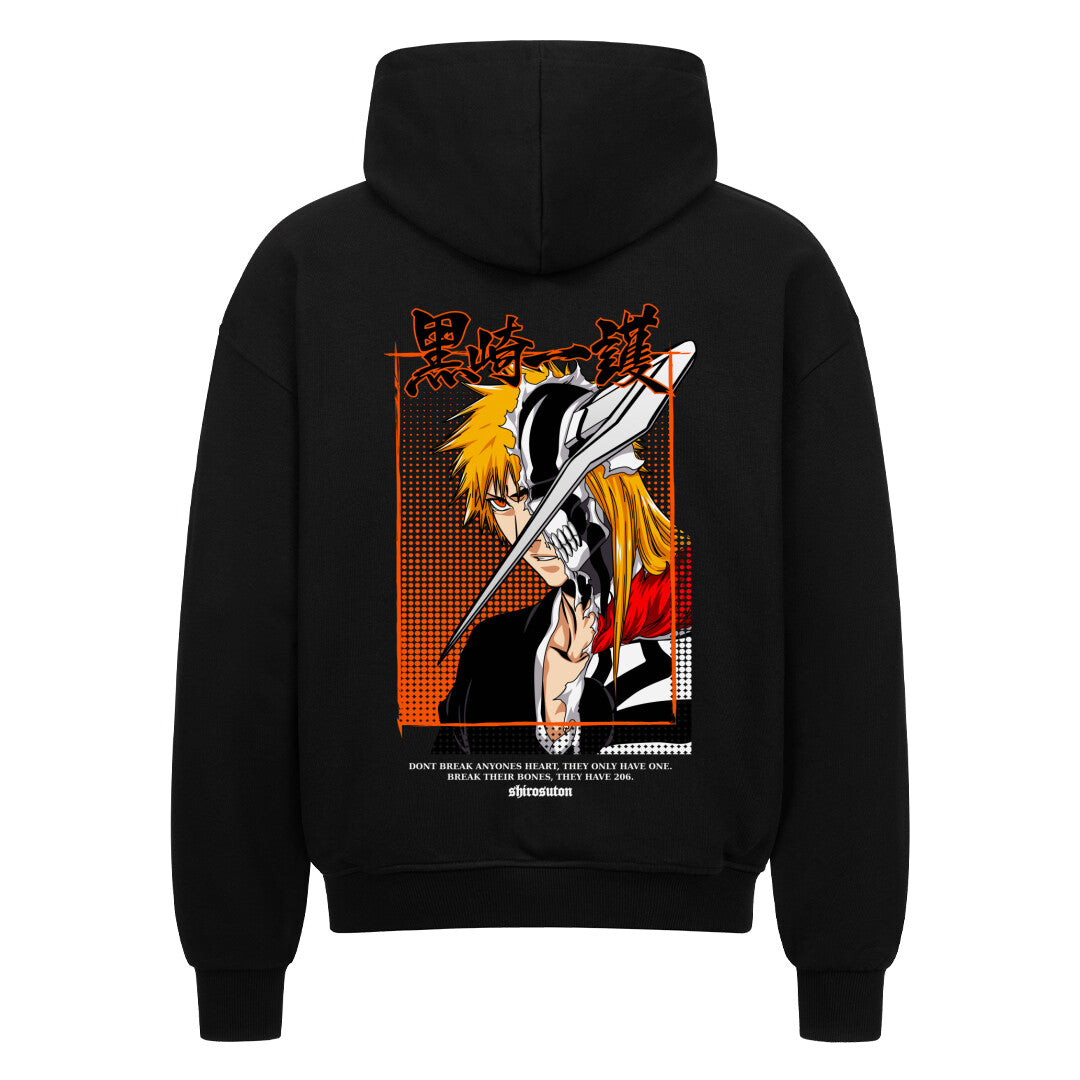 Bleach Ichigo Zip Hoodie im Oversized-Stil – Hochwertiges Anime Merchandise für Streetwear Fans und Bleach Liebhaber