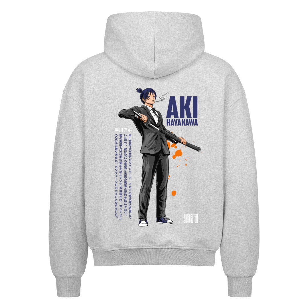 Chainsaw Man Aki Hayakawa Zip Hoodie im Oversized-Stil – Hochwertiges Anime Merchandise für Streetwear Fans und Jujutsu Kaisen Liebhaber