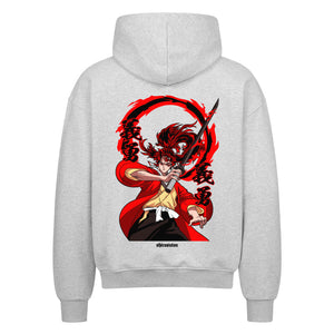 Demon Slayer Yoriichi Zip Hoodie im Oversized-Stil – Hochwertiges Anime Merchandise für Streetwear Fans und Demon Slayer Liebhaber