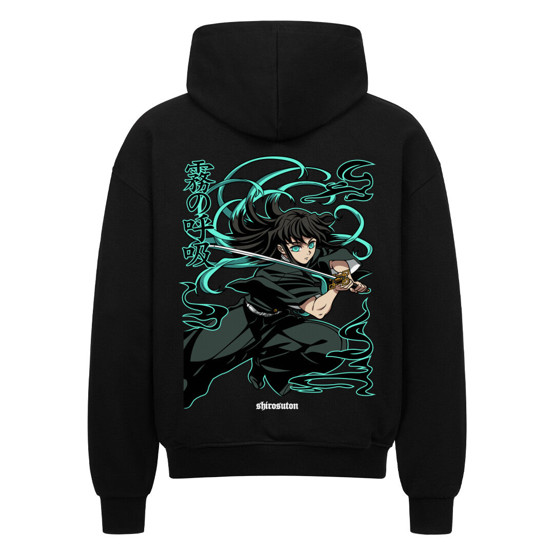 Demon Slayer Muichiro Zip Hoodie im Oversized-Stil – Hochwertiges Anime Merchandise für Streetwear Fans und Demon Slayer Liebhaber