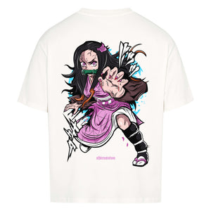 Demon Slayer Nezuko Tshirt im Oversized-Stil – Hochwertiges Anime Merchandise für Streetwear Fans und Demon Slayer Liebhaber.