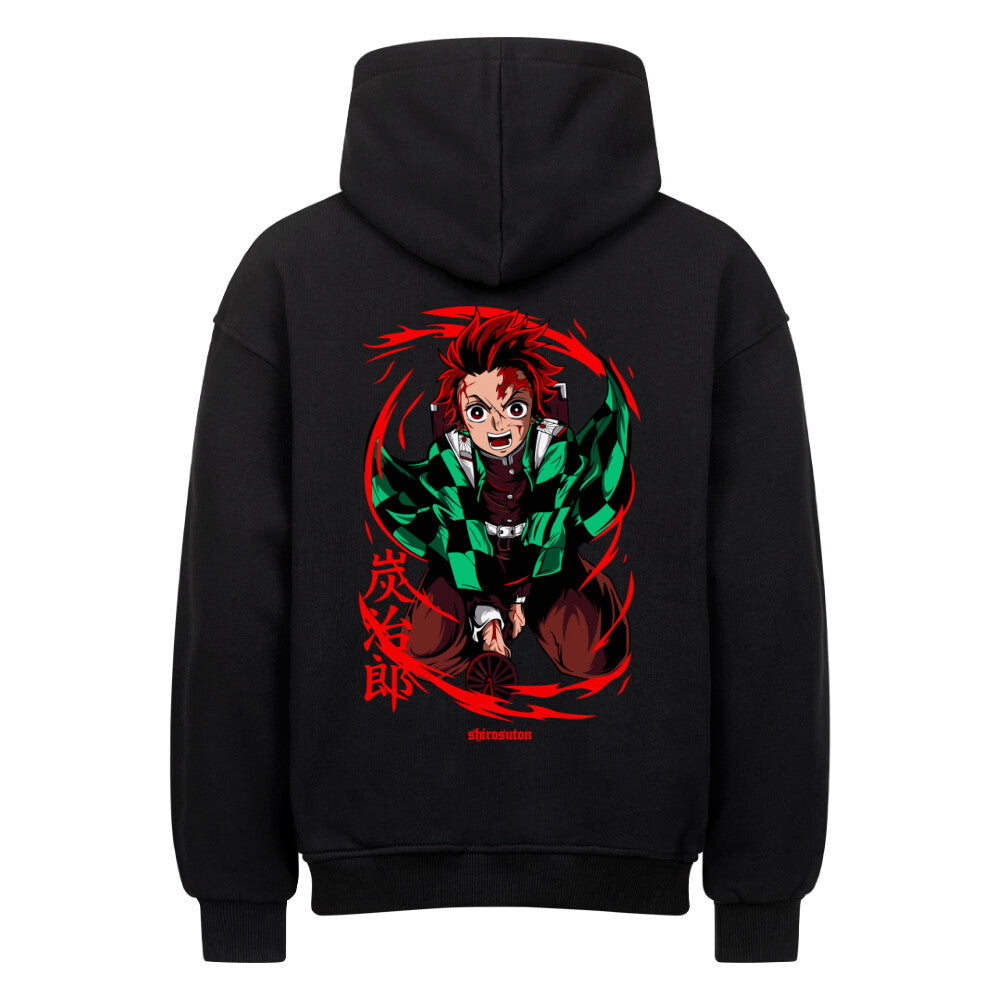 Demon Slayer Tanjiro Hoodie im Oversized-Stil – Hochwertiges Anime Merchandise für Streetwear Fans und Demon Slayer Liebhaber