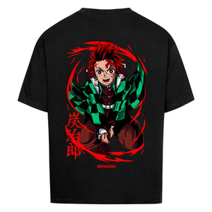 Demon Slayer Tanjiro Tshirt im Oversized-Stil – Hochwertiges Anime Merchandise für Streetwear Fans und Demon Slayer Liebhaber.