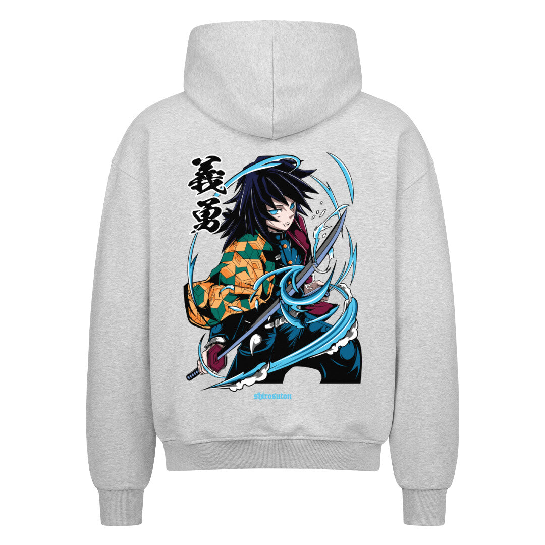 Demon Slayer Tomioka Zip Hoodie im Oversized-Stil – Hochwertiges Anime Merchandise für Streetwear Fans und Demon Slayer Liebhaber