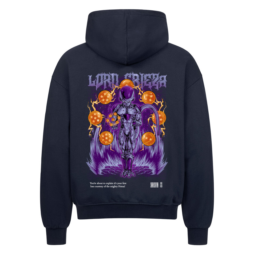 Dragon Ball Frieza Zip Hoodie im Oversized-Stil – Hochwertiges Anime Merchandise für Streetwear Fans und Dragon Ball Liebhaber.