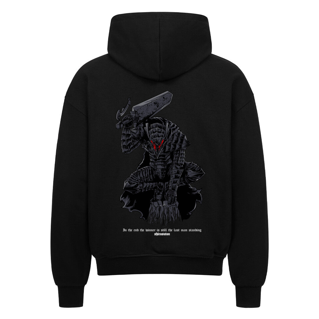 Berserk Guts Branded Swordsman Zip Hoodie im Oversized-Stil – Hochwertiges Anime Merchandise für Streetwear Fans und Berserk Liebhaber.