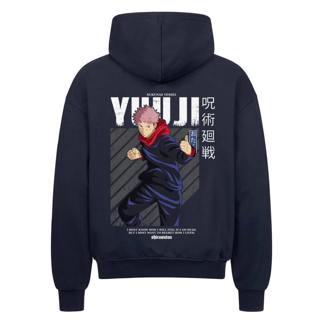 Jujutsu Kaisen Itadori Zip Hoodie im Oversized-Stil – Hochwertiges Anime Merchandise für Streetwear Fans und Jujutsu Kaisen Liebhaber