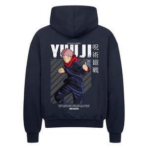 Jujutsu Kaisen Itadori Zip Hoodie im Oversized-Stil – Hochwertiges Anime Merchandise für Streetwear Fans und Jujutsu Kaisen Liebhaber