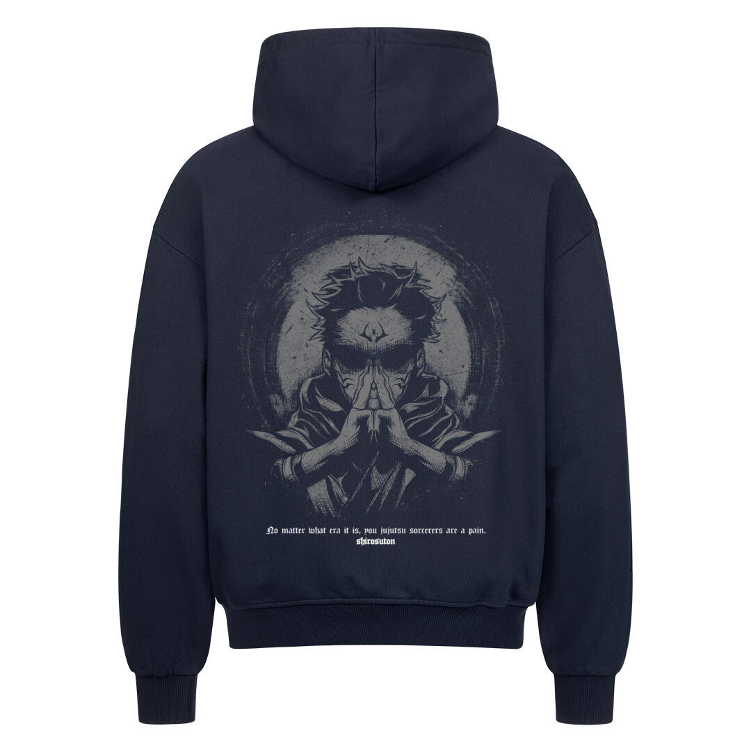 Jujutsu Kaisen Sukuna Zip Hoodie im Oversized-Stil – Hochwertiges Anime Merchandise für Streetwear Fans und Jujutsu Kaisen Liebhaber