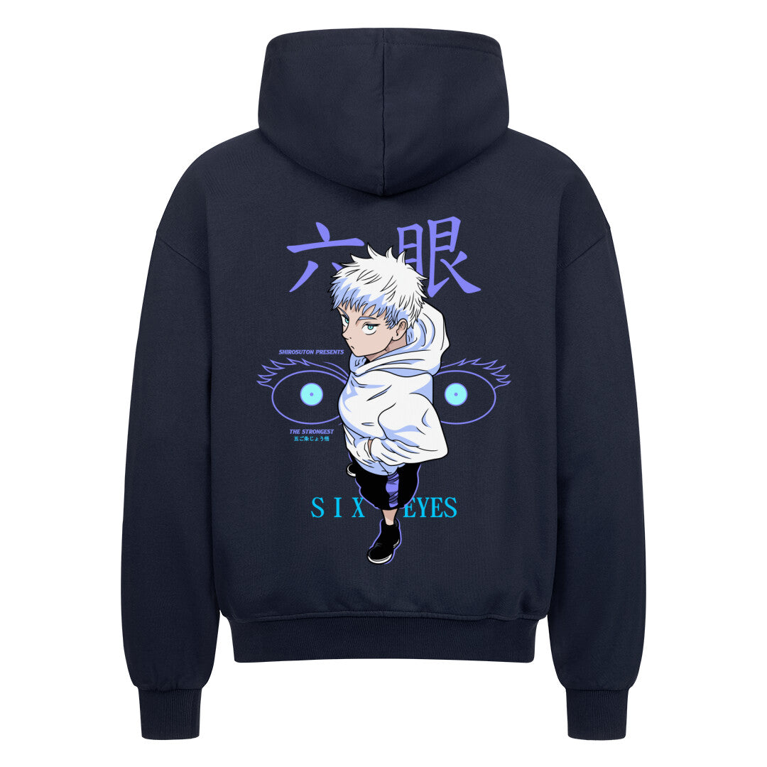 Jujutsu Kaisen Gojo Zip Hoodie im Oversized-Stil – Hochwertiges Anime Merchandise für Streetwear Fans und Jujutsu Kaisen Liebhaber