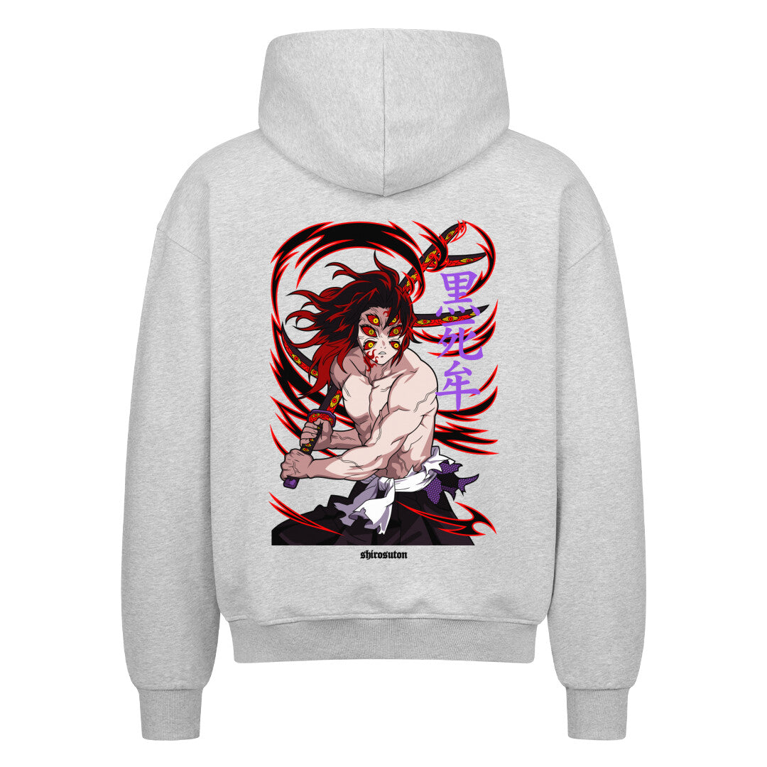 Demon Slayer Kokushibo Zip Hoodie im Oversized-Stil – Hochwertiges Anime Merchandise für Streetwear Fans und Demon Slayer Liebhaber