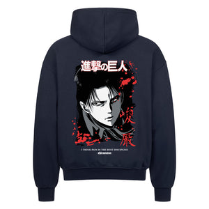 Attack on Titan Levi Zip Hoodie im Oversized-Stil – Hochwertiges Anime Merchandise für Streetwear Fans und aot Liebhaber