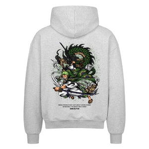 One Piece Zoro Zip Hoodie im Oversized-Stil – Hochwertiges Anime Merchandise für Streetwear Fans und One Piece Liebhaber.