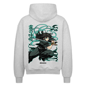 Demon Slayer Muichiro Zip Hoodie im Oversized-Stil – Hochwertiges Anime Merchandise für Streetwear Fans und Demon Slayer Liebhaber