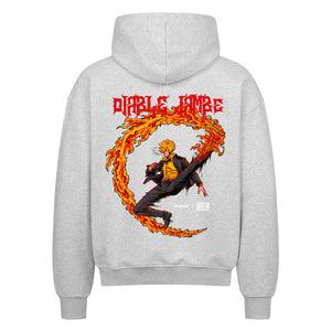 One Piece Sanji Zip Hoodie im Oversized-Stil – Hochwertiges Anime Merchandise für Streetwear Fans und One Piece Liebhaber