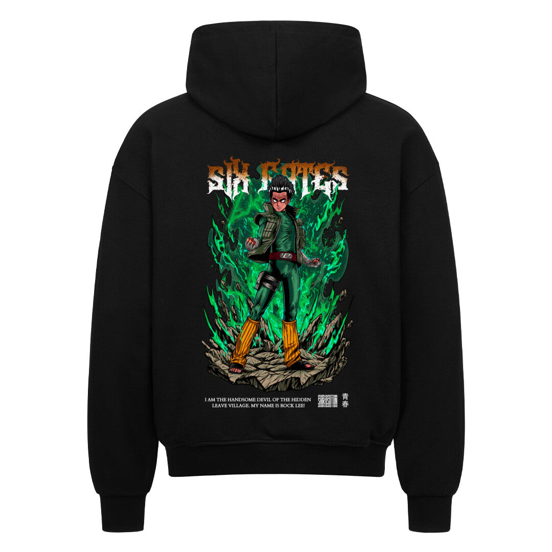 Rock Lee Hoodie im Oversized-Stil – Hochwertiges Anime Merchandise für Streetwear Fans und Naruto Liebhaber.