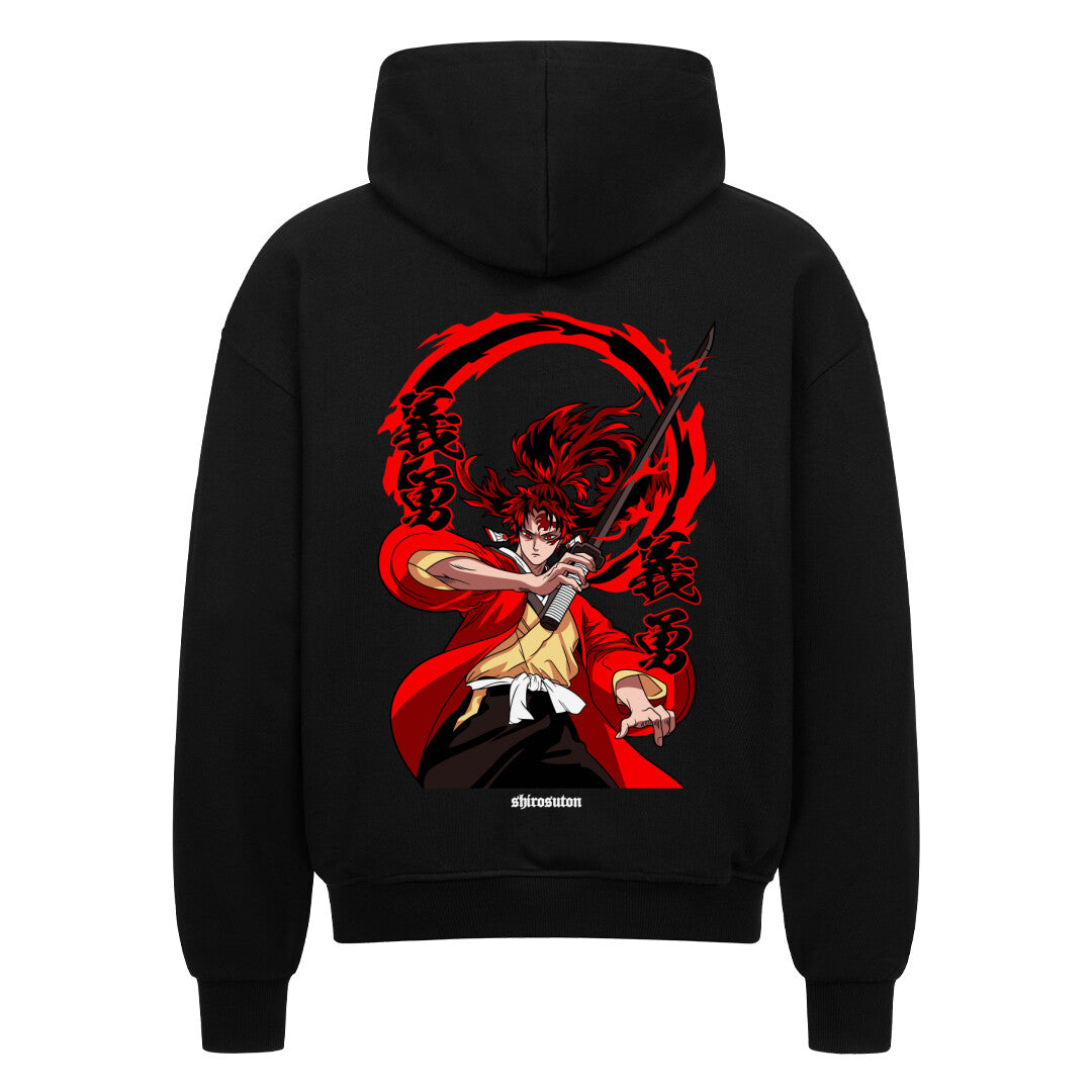 Demon Slayer Yoriichi Zip Hoodie im Oversized-Stil – Hochwertiges Anime Merchandise für Streetwear Fans und Demon Slayer Liebhaber